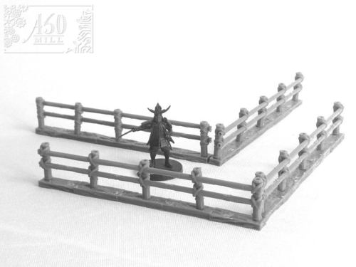 Low bamboo fence